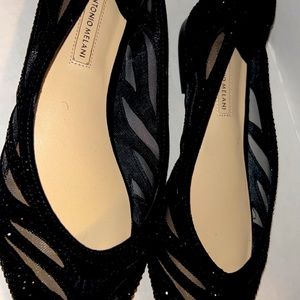 Antonio Melani Black Glitter Flats size 8.5